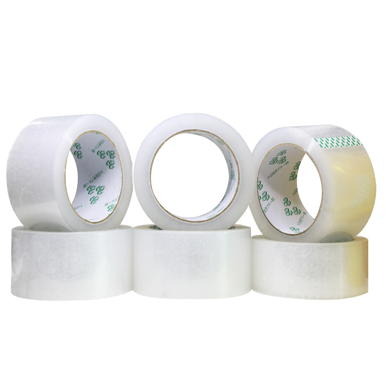 Venta directa de fábrica de cinta transparente al por mayor gran volumen transparente de ancho de rollo grande de 4,5 cm de alta viscosidad, embalaje y sellado, pegamento transparente