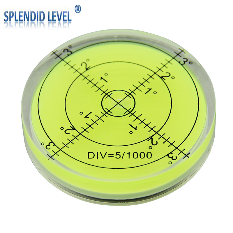 塑料圆形水准泡水平仪6012万向水平泡亚克力水平器水平珠水平尺