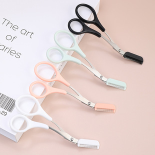Color Customized Eyebrow Trimming Scissors with Eyebrow Comb Trimmer Wholesale