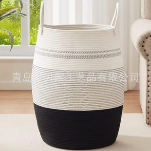 Amazon Hot Selling Big Belly Laundry Basket Dirty Clothes Basket Sundries Storage Basket Household Supplies Children's Toy Storage Basket