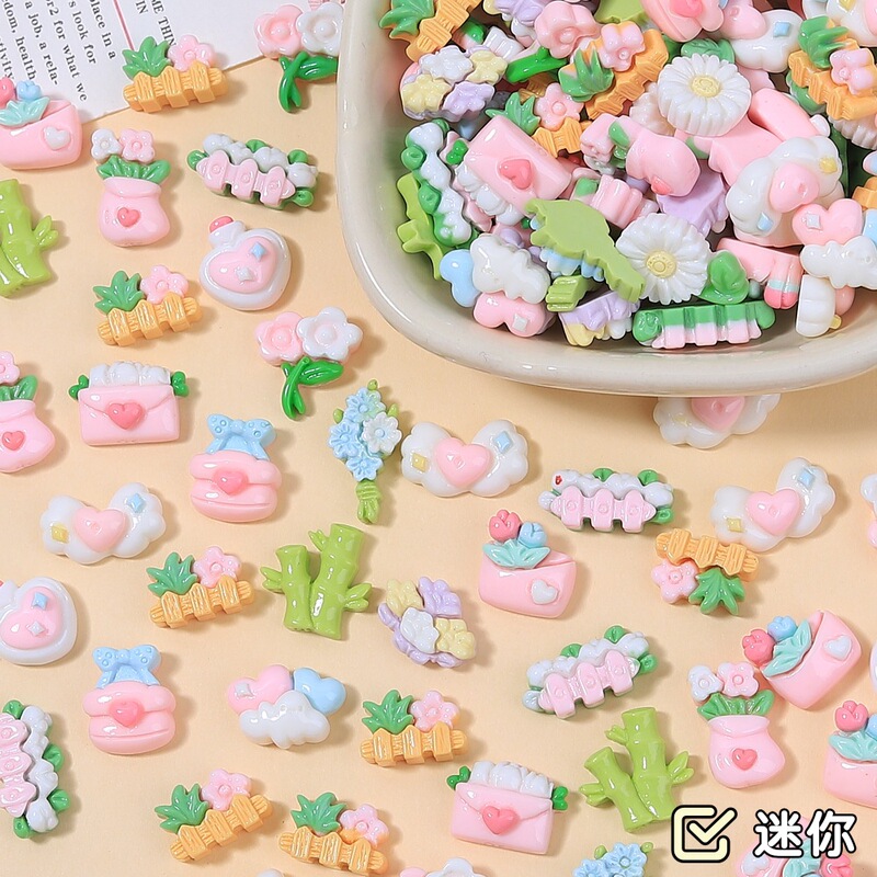 Mini Cartoon Garden Childlike Creative Handmade DIY Nail Hairpin Jewelry Cream Glue Accessories Resin Accessories Mini Cartoon Garden Childlike Creative Handmade DIY Nail Hairpin Jewelry Cream Glue Accessories Resin Accessories