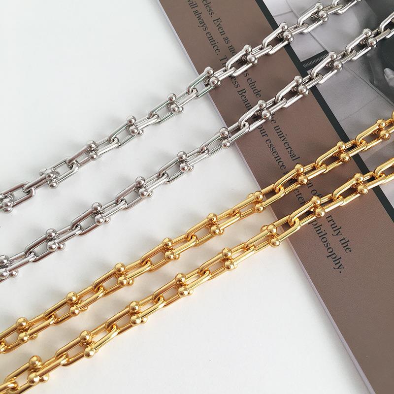 Vintage Style Style Vintage Style Geometric Solid Color Titanium Steel Plating Bracelets Necklace