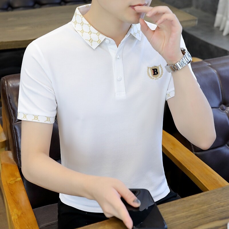【新型】夏の主なファッションカジュアルtシャツ男性半袖poloシャツ男性カジュアルファッションファッション上着|undefined