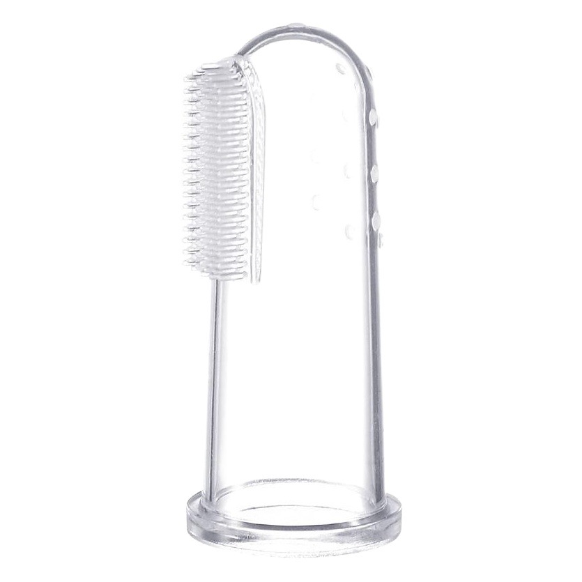 Cepillo de dientes de silicona para bebés Cepillo de dientes de manga de dedo Piel suave Revestimiento de lengua de silicona Limpieza oral Cepillo de dientes de mama en caja Embalaje inglés