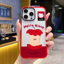 ins风咬一口苹果16promax手机壳iPhone15简约17新款14pro亚克力12