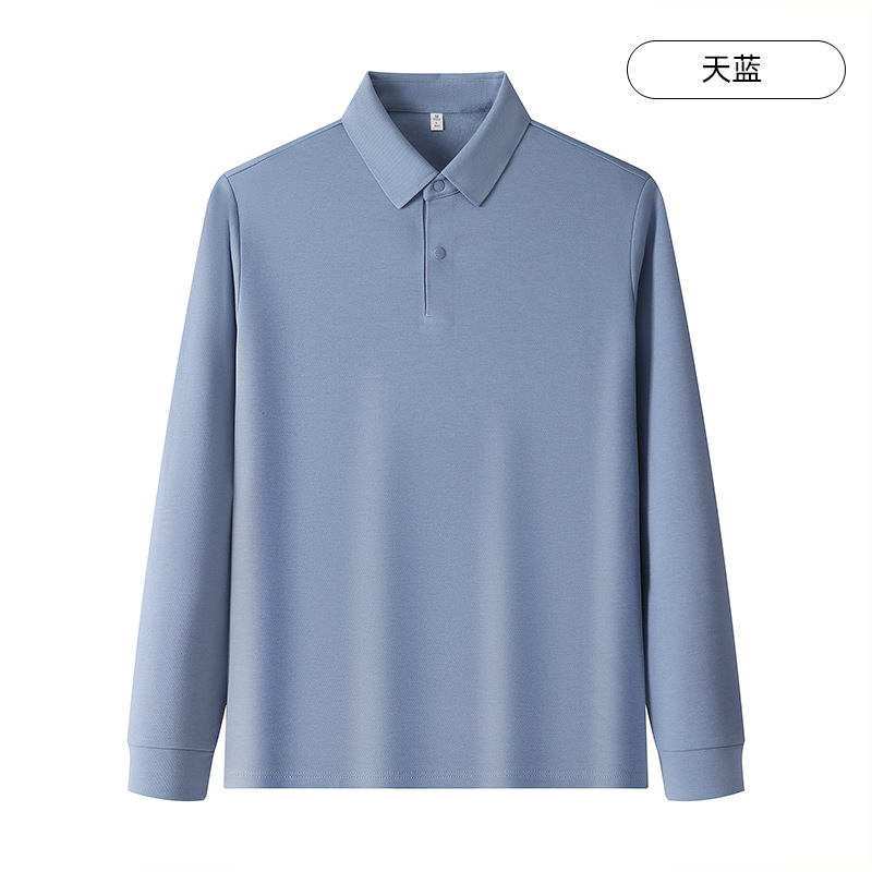 Hombres de camiseta de camiseta de polo de golf, ropa de trabajo, camiseta de polo de manga larga de alta gama personalizada