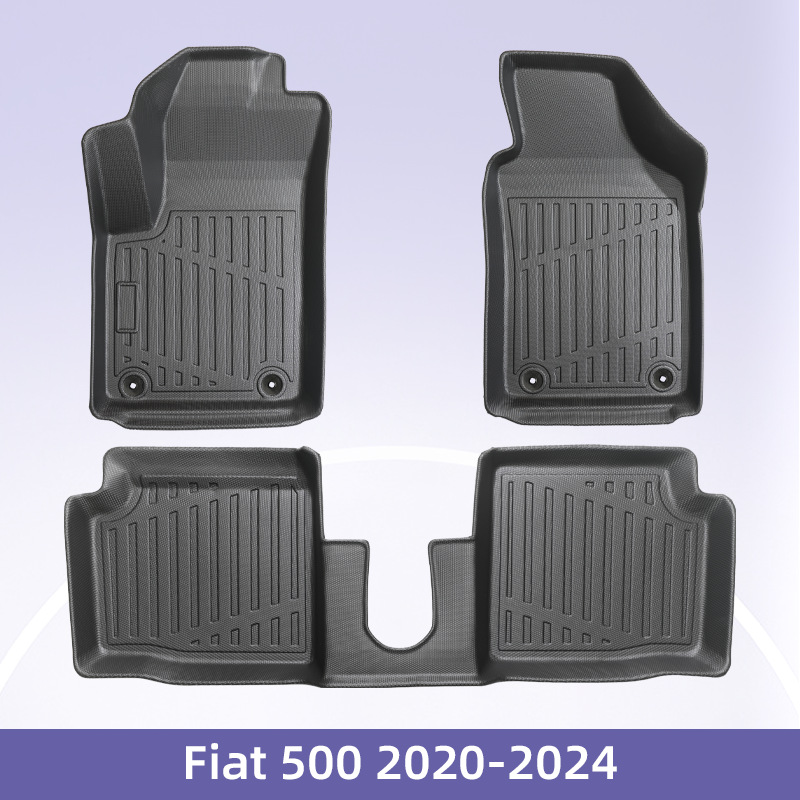 Europa para Fiat 500 2020 - 2024 híbrido 3D todo el tiempo TPE cojín de pie de automóvil