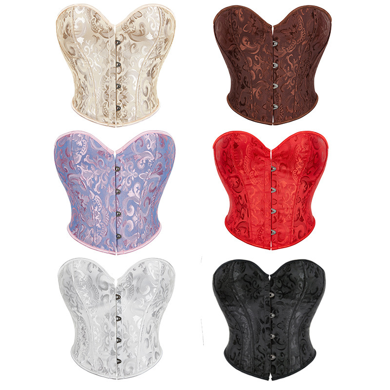 12-Bone Body Shaping Coat Belly Belt Girdle Bridal Dress Waist Seal Retro European and American Court Fish Bone Waist Seal Short Body Shaping Coat
