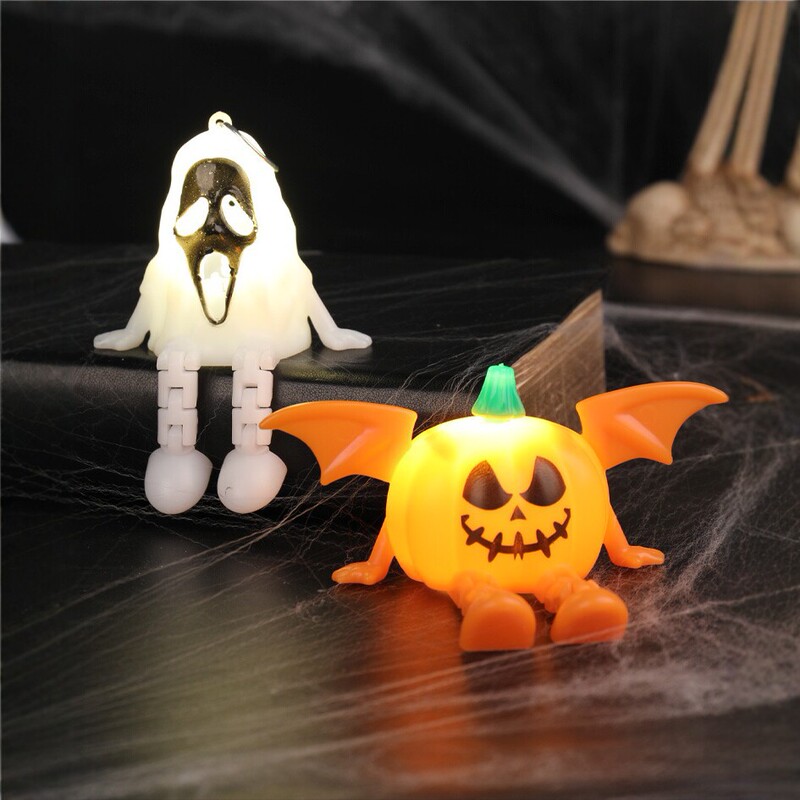 Halloween LED Light-Up Night Light Ghost Bat Pumpkin Shaped Decoration Ghost Festival Party Atmosphere Light Wholesale