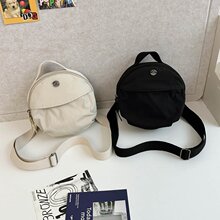 2026春季新款小圆包手机包尼龙百搭纯色单肩斜挎包轻便简约小挎包