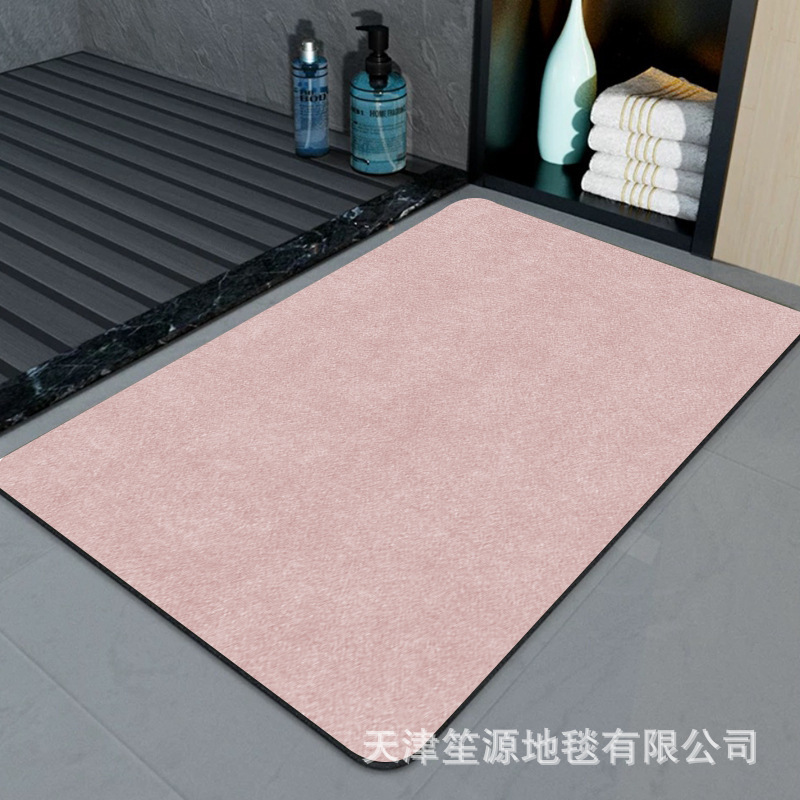 浴室地垫卫生间脚垫硅藻泥吸水垫门口耐脏入户门防滑垫子侘寂风|undefined