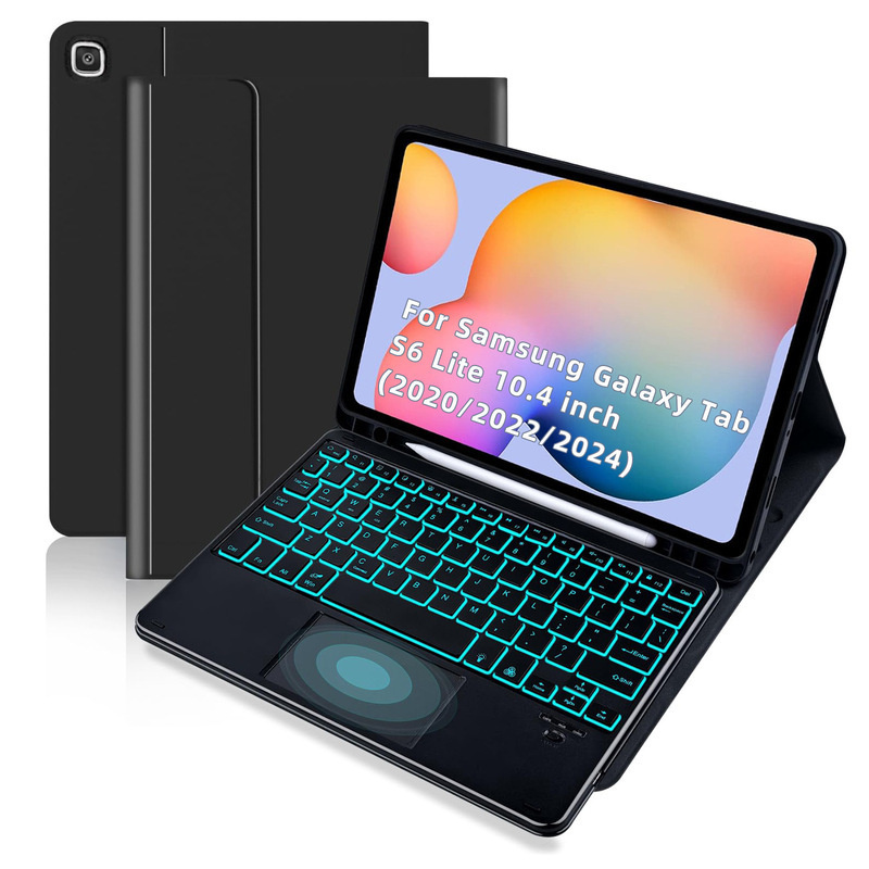 Suitable for Samsung Tabs6Lite10.4''P610P613 Colorful Backlit Touch Bluetooth Keyboard Protective Cover
