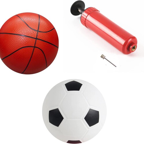 New Amazon 2-piece suit ball PVC football basketball 16CM18CM elastic ball children's outdoor sports ball