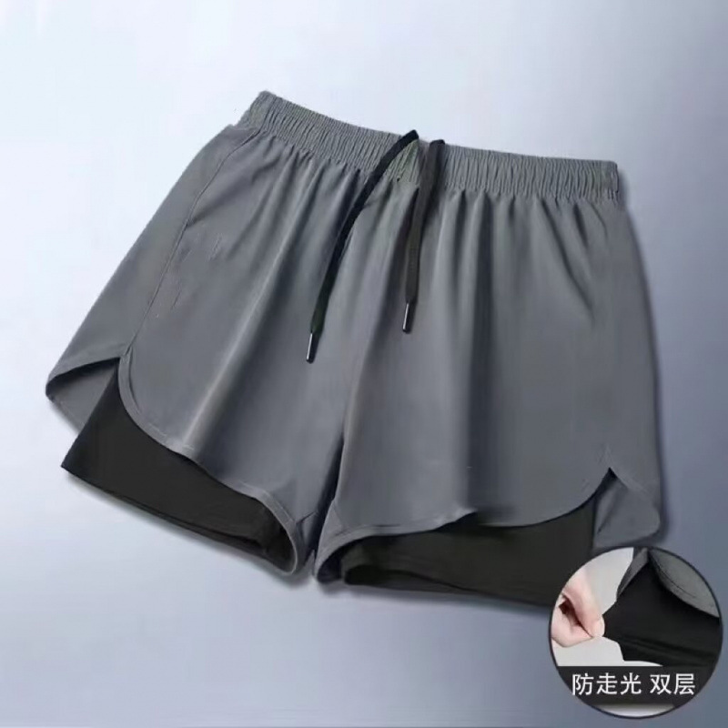 American Fitness Sports Shorts Men's Running Lined Fake Two-piece Training Anti-walking Three-point Basketball Casual Shorts American Fitness Sports Shorts Men's Running Lined Fake Two-piece Training Anti-walking Three-point Basketball Casual Shorts