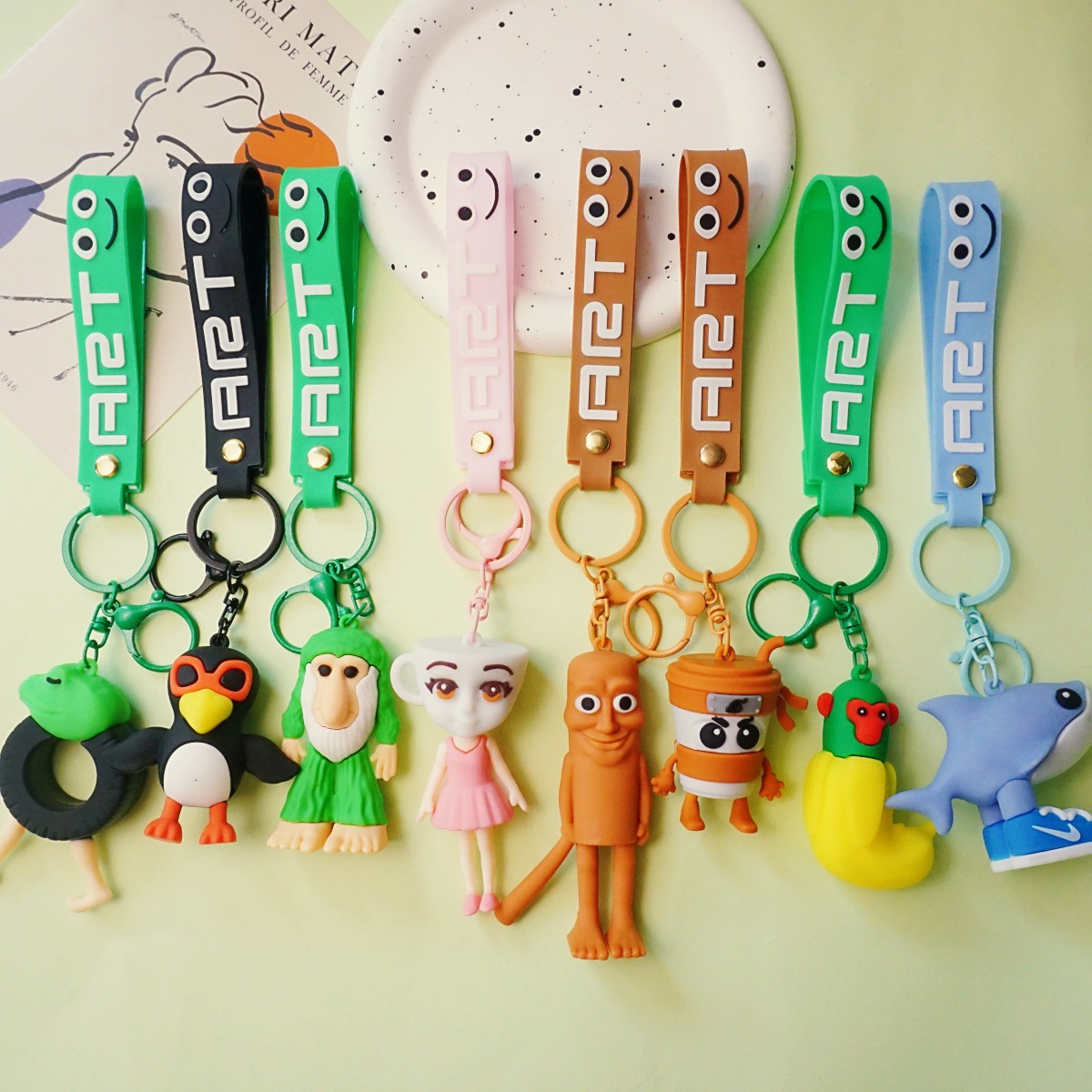 Bastón de madera transfronterizo, Shenmu Ape, Amazon, estilo caliente, clásico de montaña estadounidense, llavero, adorno, bolso, colgante, adorno al por mayor