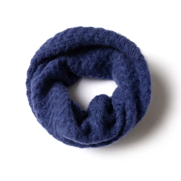 Lekasha cashmere 100% pure cashmere women's solid color knitted neck warmer, fashionable and casual