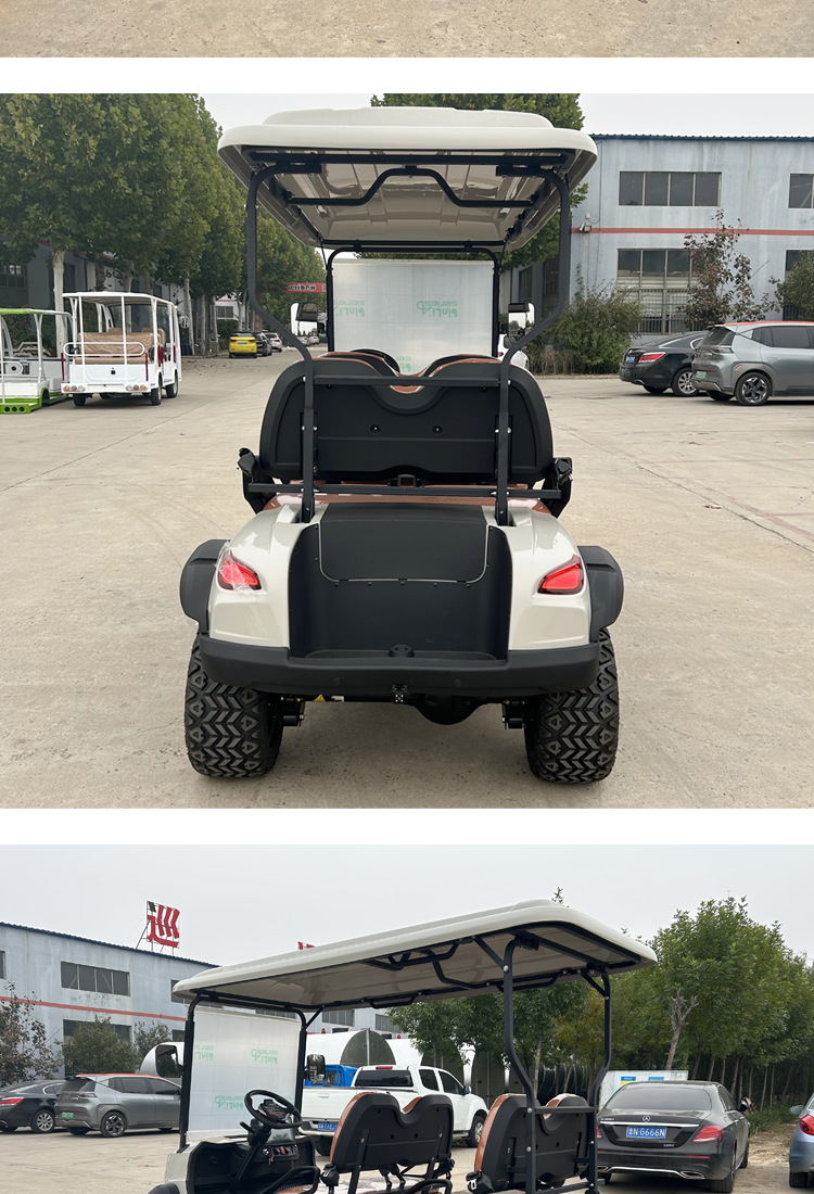 Foreign Trade Cross-Border Golf Cart Off-Road Electric Four-Wheel Sightseeing Car Scenic Golf Course Airport Shuttle Bus