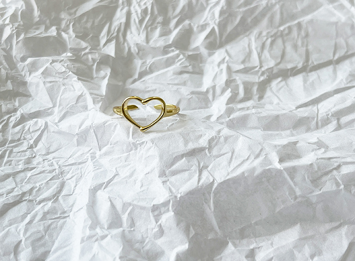 Simple Style Heart Shape Copper Rings 1 Piece