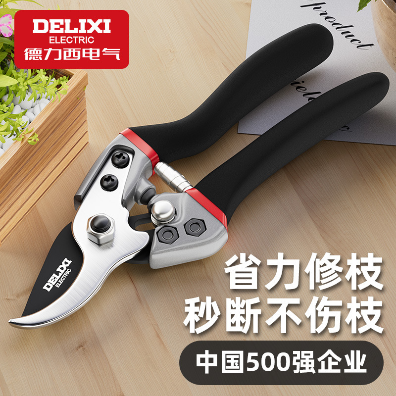 德力西电气修枝剪园艺剪刀剪树枝剪刀园林修剪果树修枝花艺修花剪