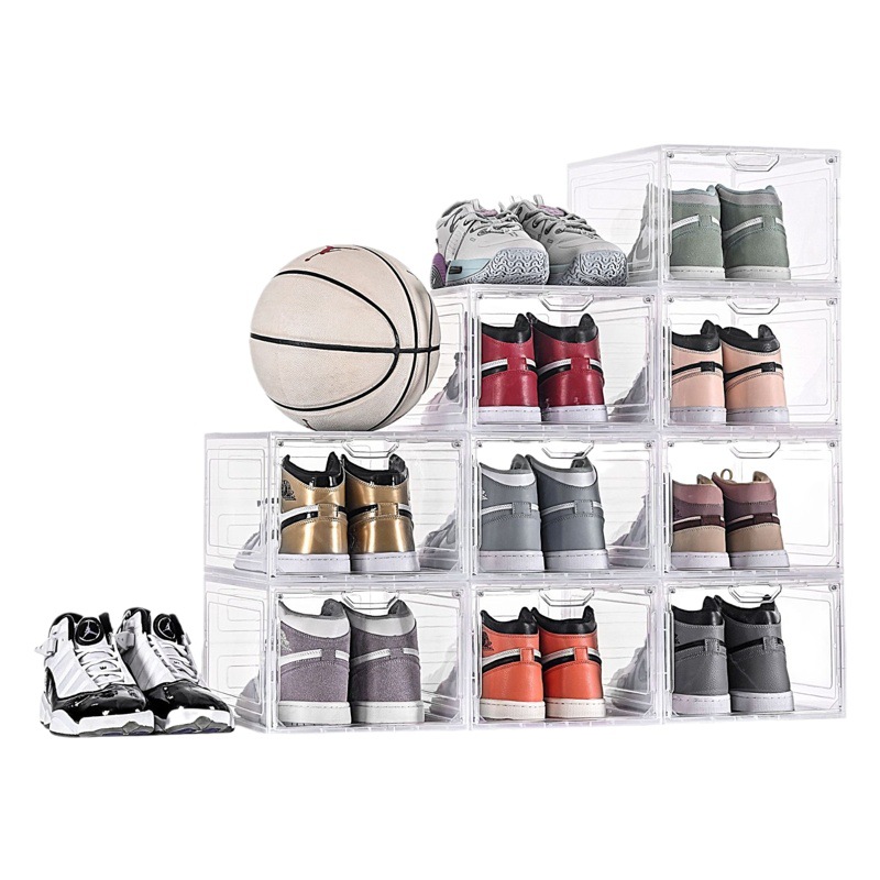 6面全硬靴ケース収納ケースAJ靴酸化防止靴ケース透明靴プラスチックアクリルキャップ靴壁