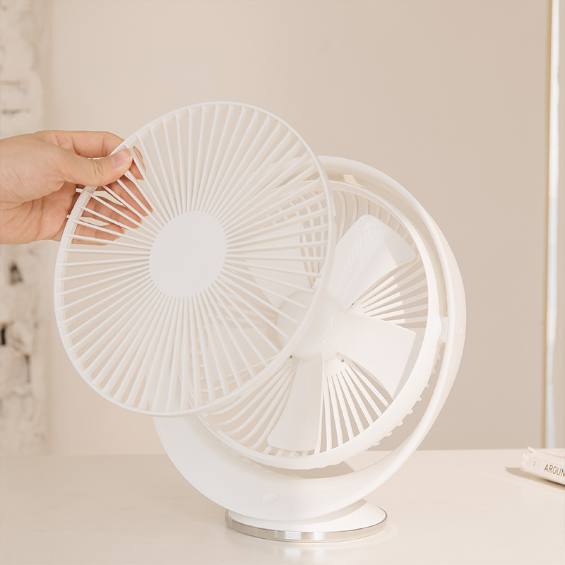 叄活跨境桌面風扇USB充電靜音辦公室便攜台式可旋轉調節電風扇