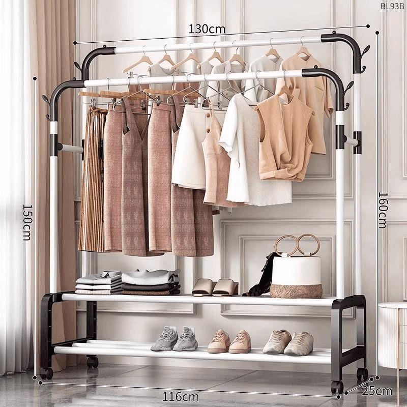 럭셔리 모델-130 더블 레이어 더블 폴 화이트 + 휠