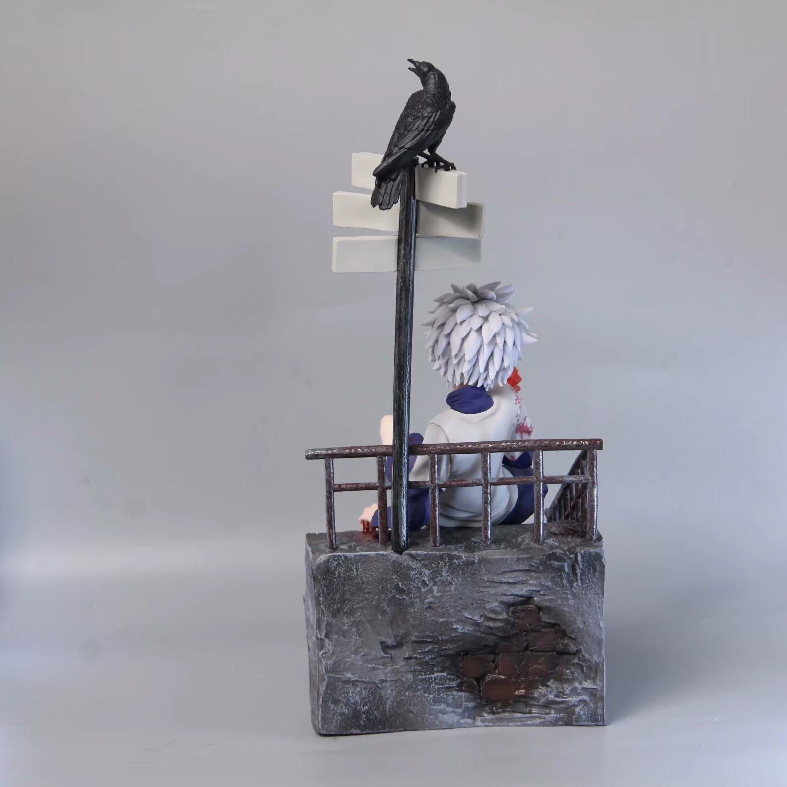 Full -time hunter Qi 敌 敌 敌 敌 全 全 全 全 hunter sitting posture scene statue model decoration