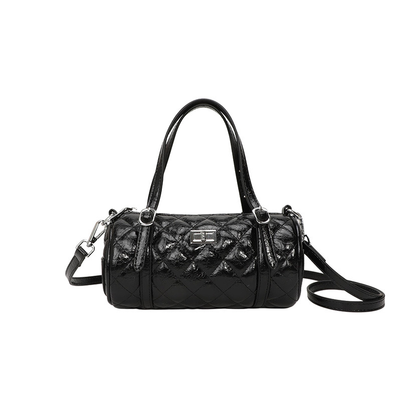 Bolsa de moda casual de grille cilíndrica para mujeres 2026 verano pequeña fragancia simple bolso de hombro diario image 9