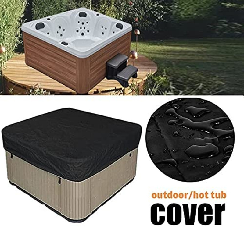 厂家批发浴缸罩 户外方形热水浴缸顶盖泳池罩防尘罩防水家具罩