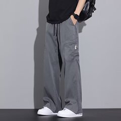 美式工装裤男士2025秋季新款潮牌宽松直筒裤青少年时尚跨境休闲裤