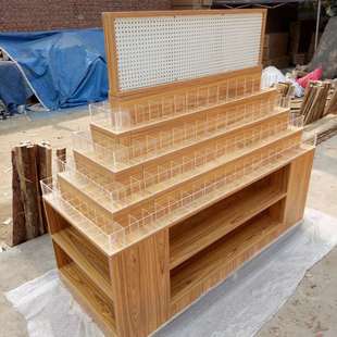 Wooden Island Pen Holder Display Cabinet Morning Light Stationery Store Shelf Display Cabinet Pen Cabinet Shelf Supermarket Shelf