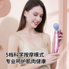 Electric portable massage stick, hand-held whole body vibration massage hammer, shoulder and neck relaxation massager, hot compress skin care and beauty instrument