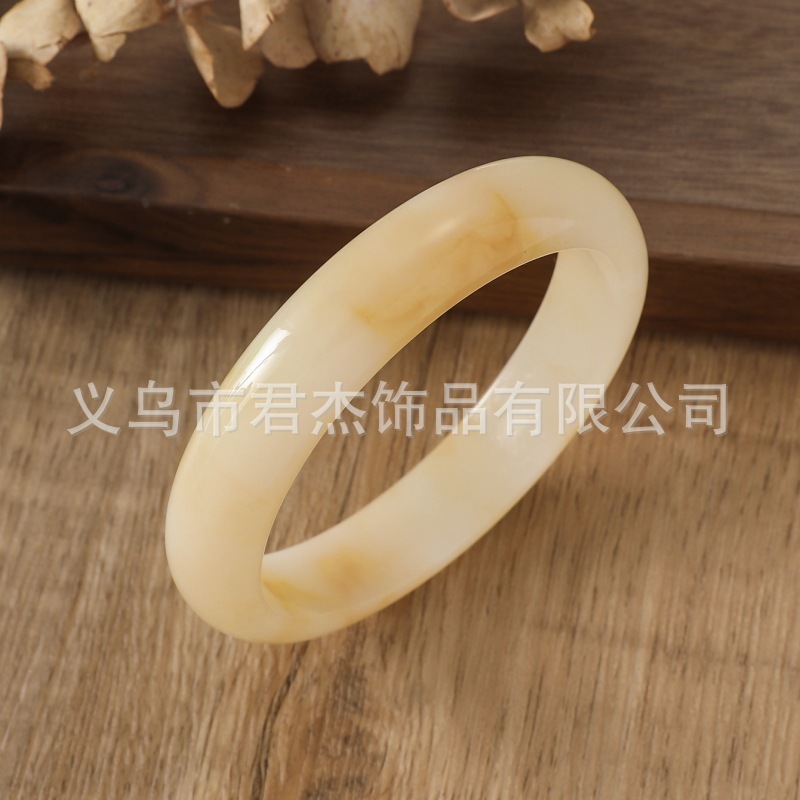 欧美新款几何圆形多色树脂手镯时尚高级感叠戴手环个性搭配手饰潮|undefined