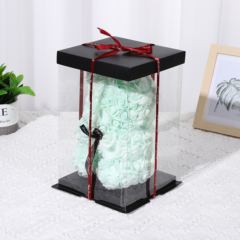 Caja de Regalo con Oso de Rosas, Regalo de Navidad, Caja de Regalo Romántica para el Día de San Valentín, Regalo de Cumpleaños, Venta al por Mayor Directa de Fábrica