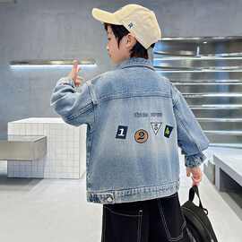 童装男童牛仔外套春装2025春秋款上衣中小童宽松休闲儿童风衣夹克