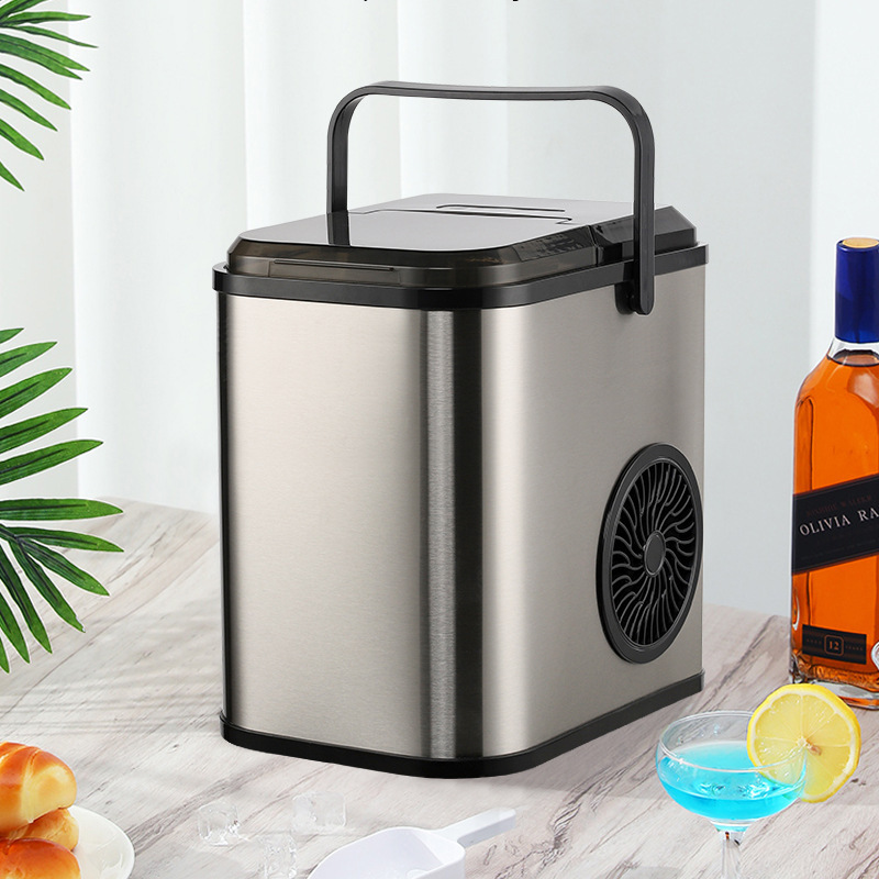 2023 new ice machine 12 square block ice machine stainless steel metal appearance Ice Cube machine cross-border ice machine