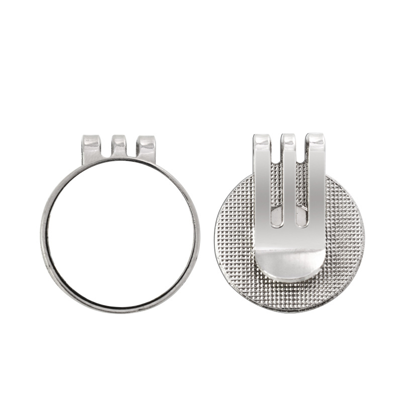 Clip para sombrero de golf transfronterizo Clip de metal Impresión de bricolaje Imagen magnética plateada Clip para sombrero magnético pequeño regalo