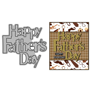 Handbook Decoration Father's Day Greetings Handmade Paper Art Carbon Steel Knife Mold Silicone Seal Embossing Knife Mold Cross-Border Agency