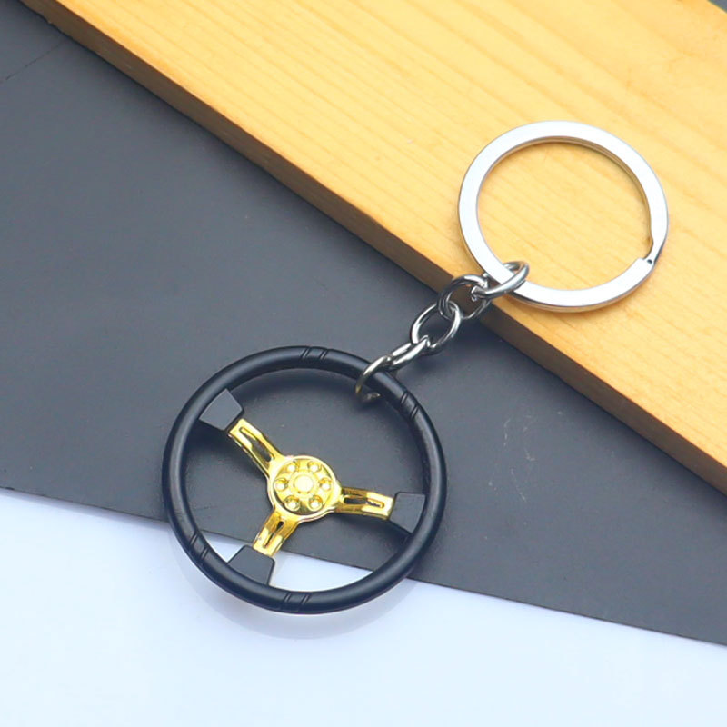 Luxurious Circle Metal Unisex Bag Pendant Keychain display picture 7