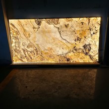 超薄透光石材天然石皮可弯曲背景墙面室内外软石材