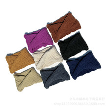 2024新款CA4家棉质纯色发带日本独特设计花形针织发圈网红同款