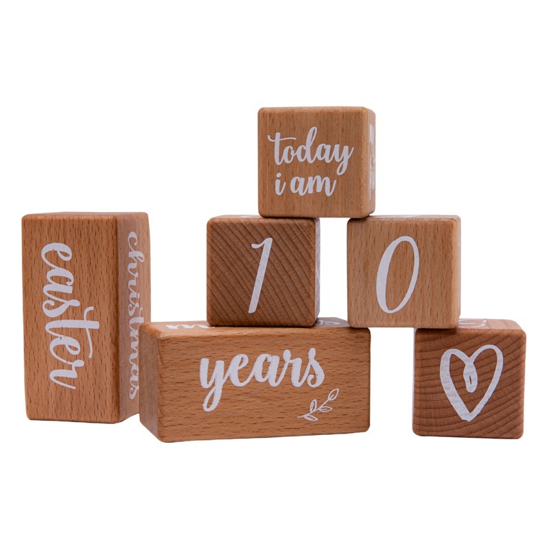 Amazon ins de madera digital luna llena foto bebé crecimiento tarjeta registro 1 año hito foto apoyos