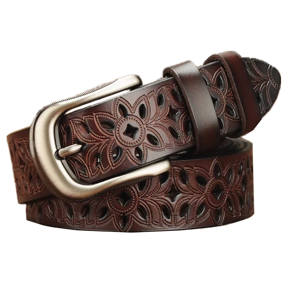 Belt, 2.8 cm width, 105/115 cm length (including buckle), embossed pattern, 100 g