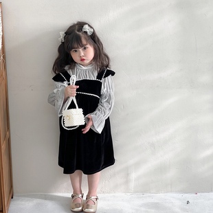 Girls' Fashion shoulder bag western style baby Pearl chain small square bag 2023 new girl crossbody accessories bag