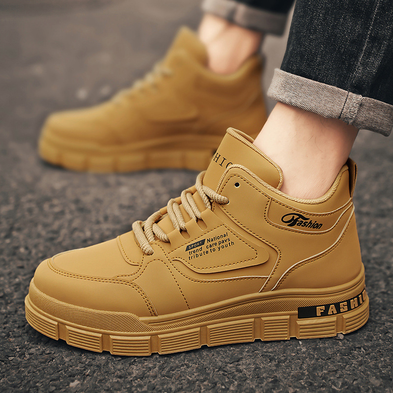 Men's Martin Boots Autumn High-Top Work Shoes, Men's Trendy Versatile Thick-Soled Sports Shoes, Casual Sneakers, Ankle B_vogvips.com