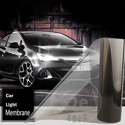 Glossy Black Translucent Low-Adhesion Protective – Car headlight protective film