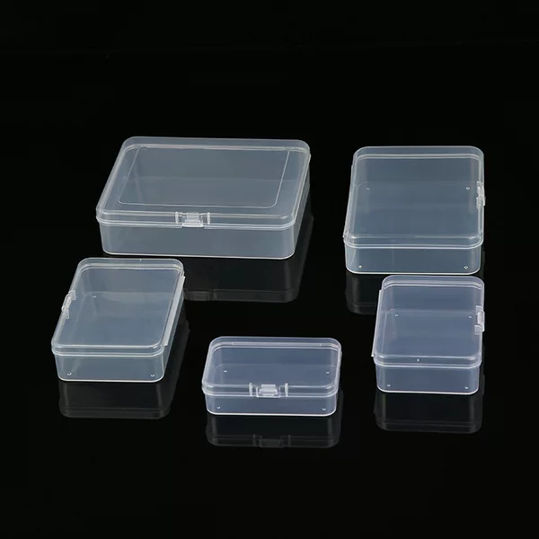 Rectangular stationery plastic box transparent soap piece parts storage box jewelry fishing gear soap flower packaging box