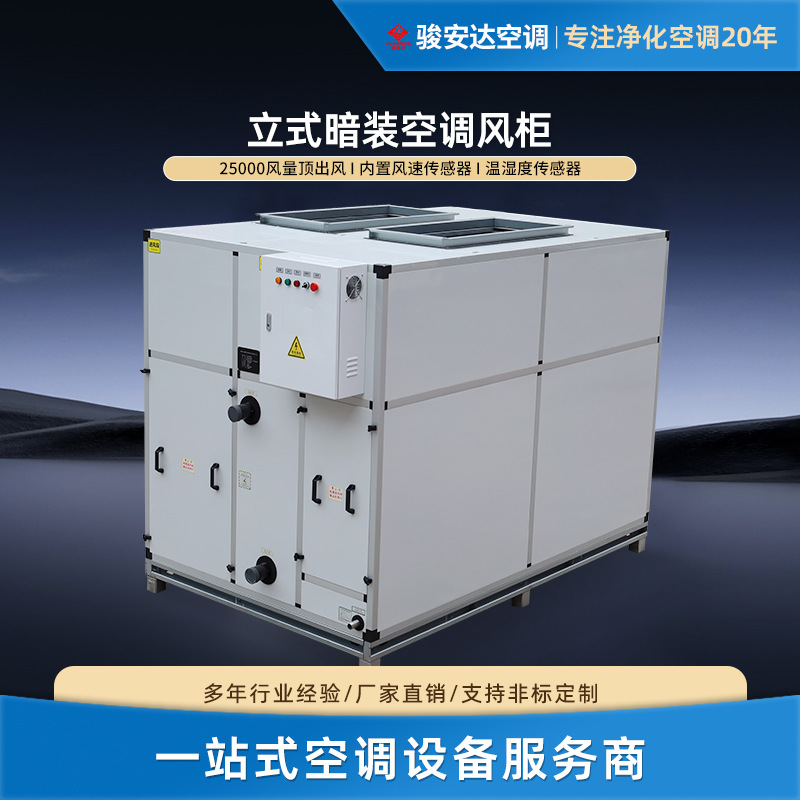 立式暗装空调风柜立式新风机组 组合式净化机组新风过滤净化