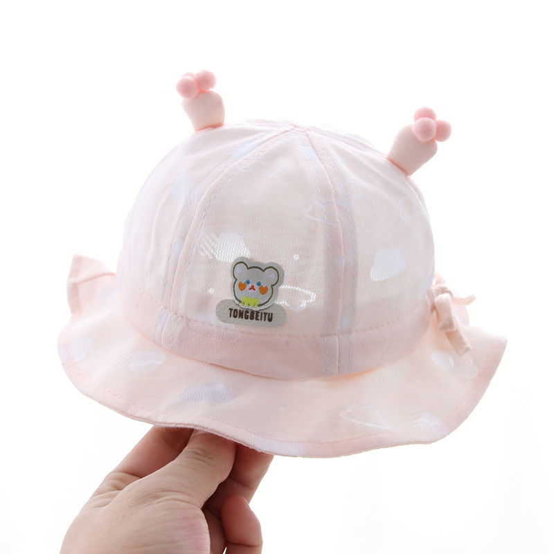 Sombreros para bebés primavera y otoño delgados lindos bebés sombreros solares para hombres y mujeres sombreros pescadores recién nacidos sombreros de verano
