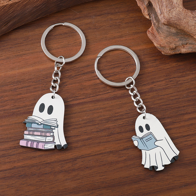 国境を越えたハロウィーン本幽霊掛けキーホルダー換気幽霊木製ペンダントキーホルダーペンダントプレゼント|undefined